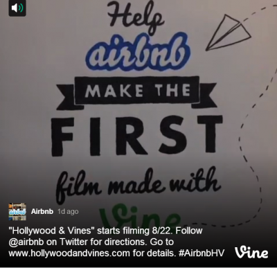 Airbnb、Vine動画を収集するキャンペーンを世界規模で展開